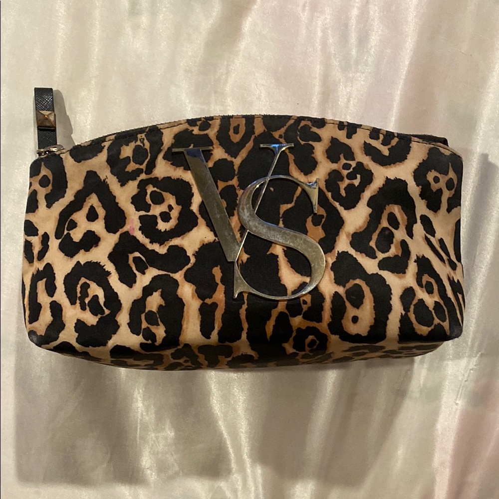 Victoria's Secret Black and Tan Cosmetic Bag